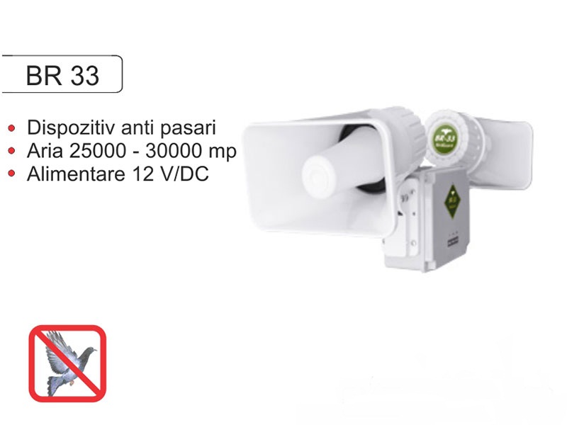  Dispozitiv electronic impotriva pasarilor daunatoare BR 33    